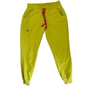 FIGS Zamora Jogger Scrub Pants Womens Medium Neon Lime Green W18SW2005